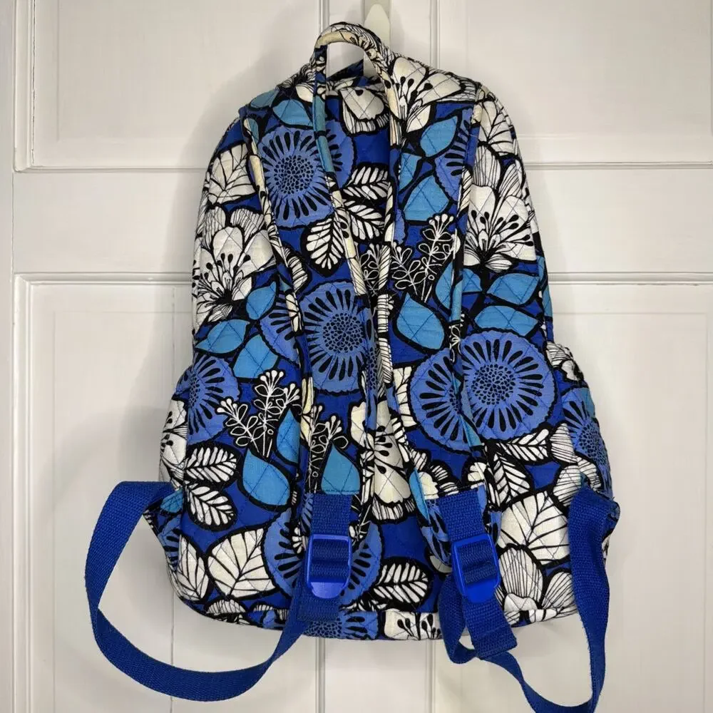Vera Bradley Blue Bayou Diaper Bag Pad Quilted Backpack Travel Work School Gift